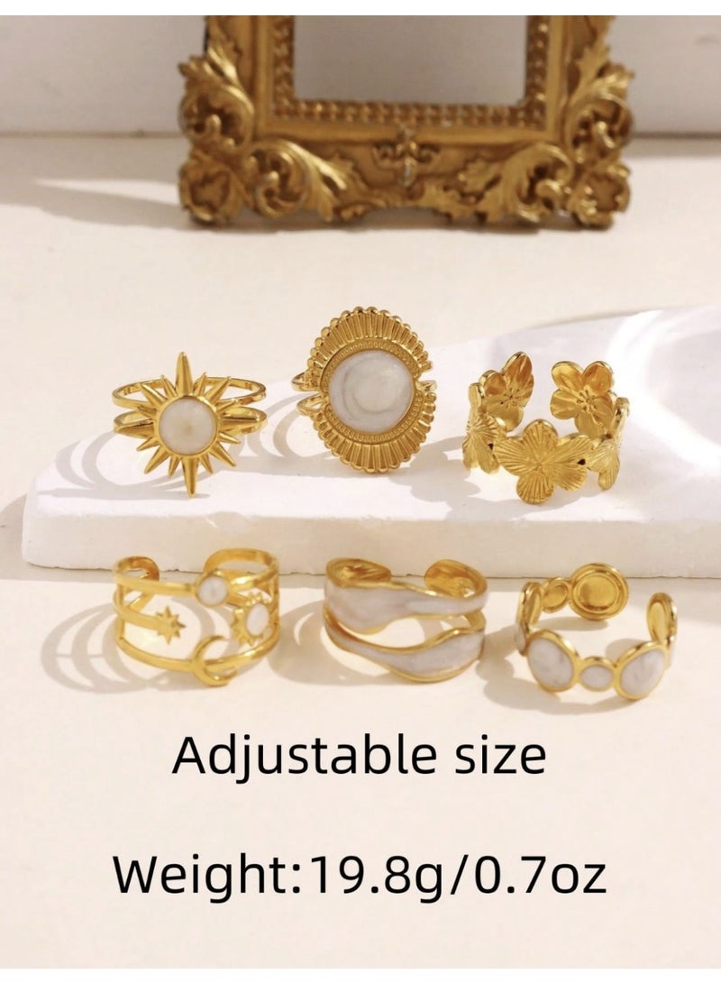 veya LUXURY WOMEN’S RING SET – 6 PIECES - Image 2